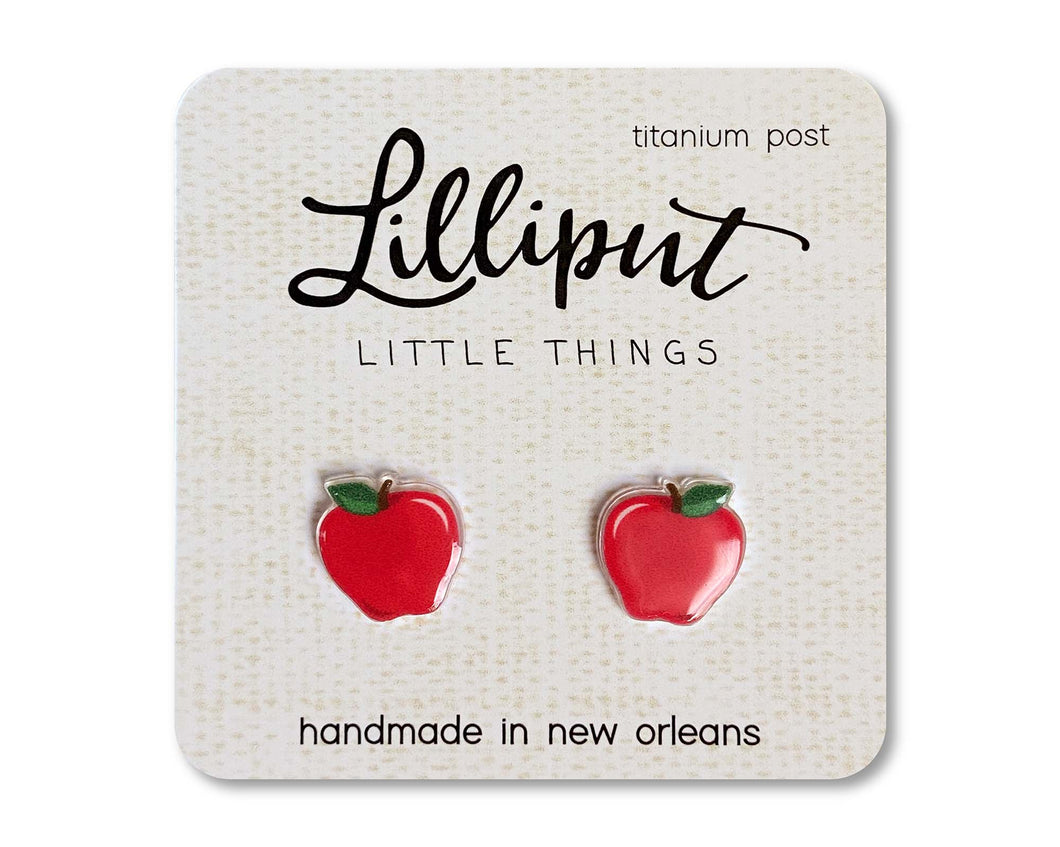 Lilliput Little Things - NEW Apple Earrings